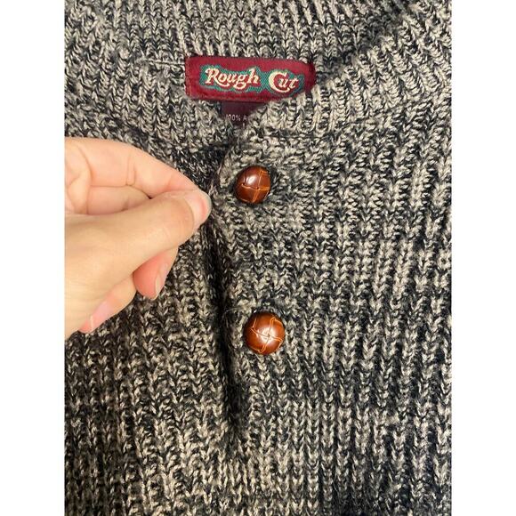 Rough Cut Black Brown Men's Sweater Large - Picture 2 of 5